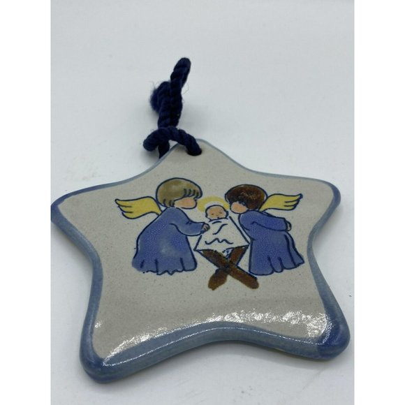 Vintage Holiday Star Baby Jesus Angels Ornament Louisville